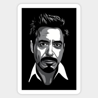 Robert Downey Jr greyscale Sticker